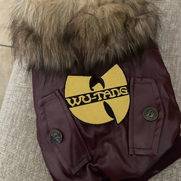 Wu-Tang dog music rap fur leather lux embroidered dog cat pet medium hip hop s - Picture 6 of 6
